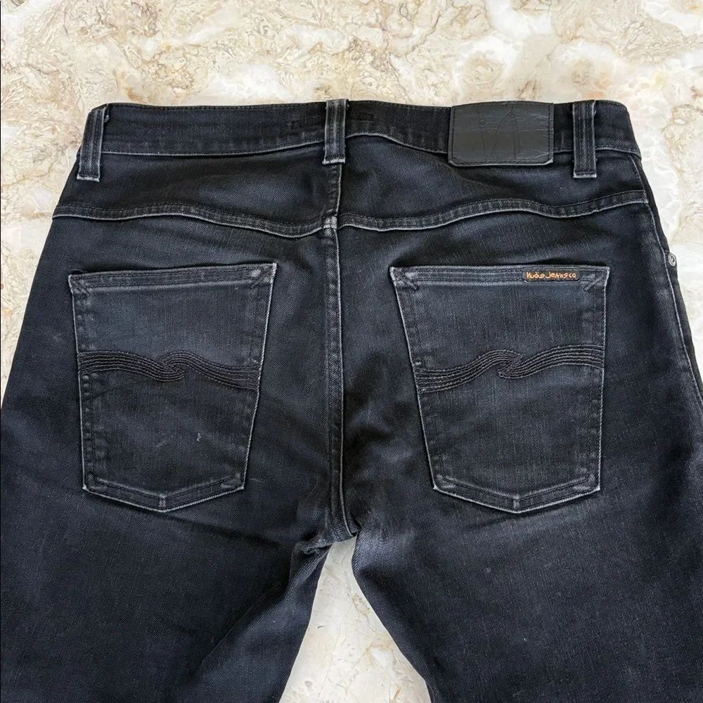 Nudie Jeans Grim Tim Dry Cold Black – Slim Straight – Premium Raw Denim - Picture 9 of 15